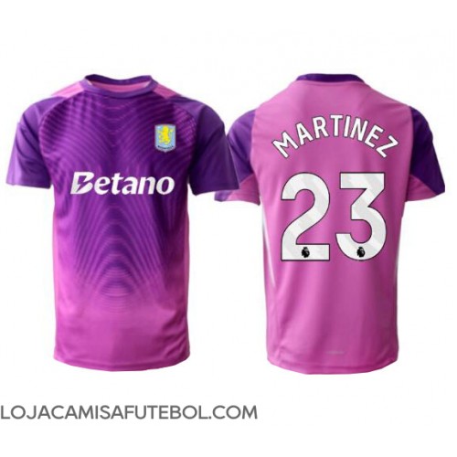 Camisa de Futebol Aston Villa Emiliano Martinez #23 Goleiro Equipamento Alternativo 2025-26 Manga Curta